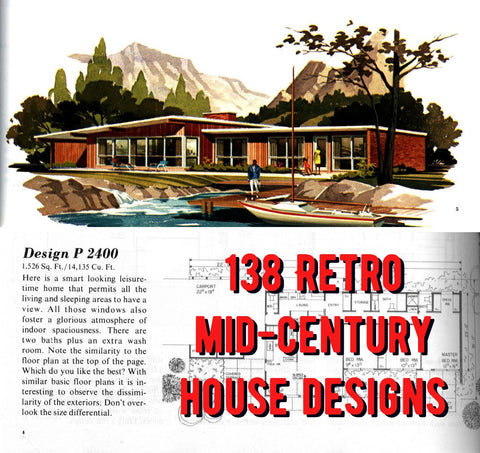 138 Vintage Antique House Plans 1900-1970 Digital Download